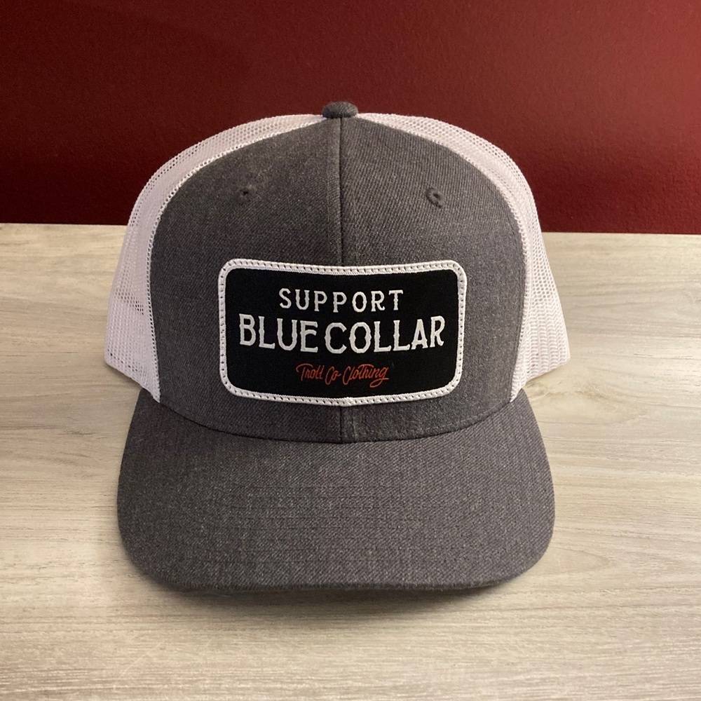 Gray and White Trucker Hat